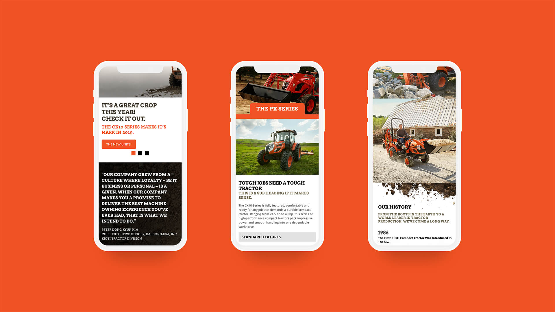 Kioti Tractors Digital Marketing and  Dev Pavone